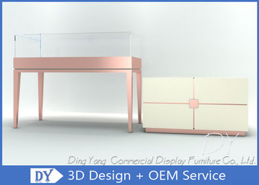 Σ / Σ + MDF + γυαλί + φώτα Χρυσό Κοσμήματα Showroom Εσωτερική 3D σχεδίαση